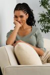 Women's Organic Elbow Sleeve Wide Scoop Neck Tee
